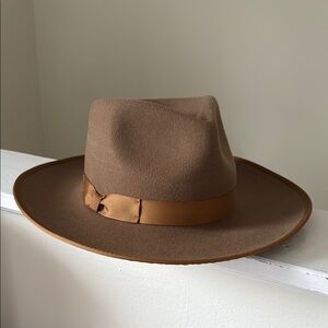 Gigi Pip Tan 100% Australian Wool Monroe Rancher Hat